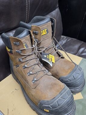 Caterpillar Brown and Black Work Boots